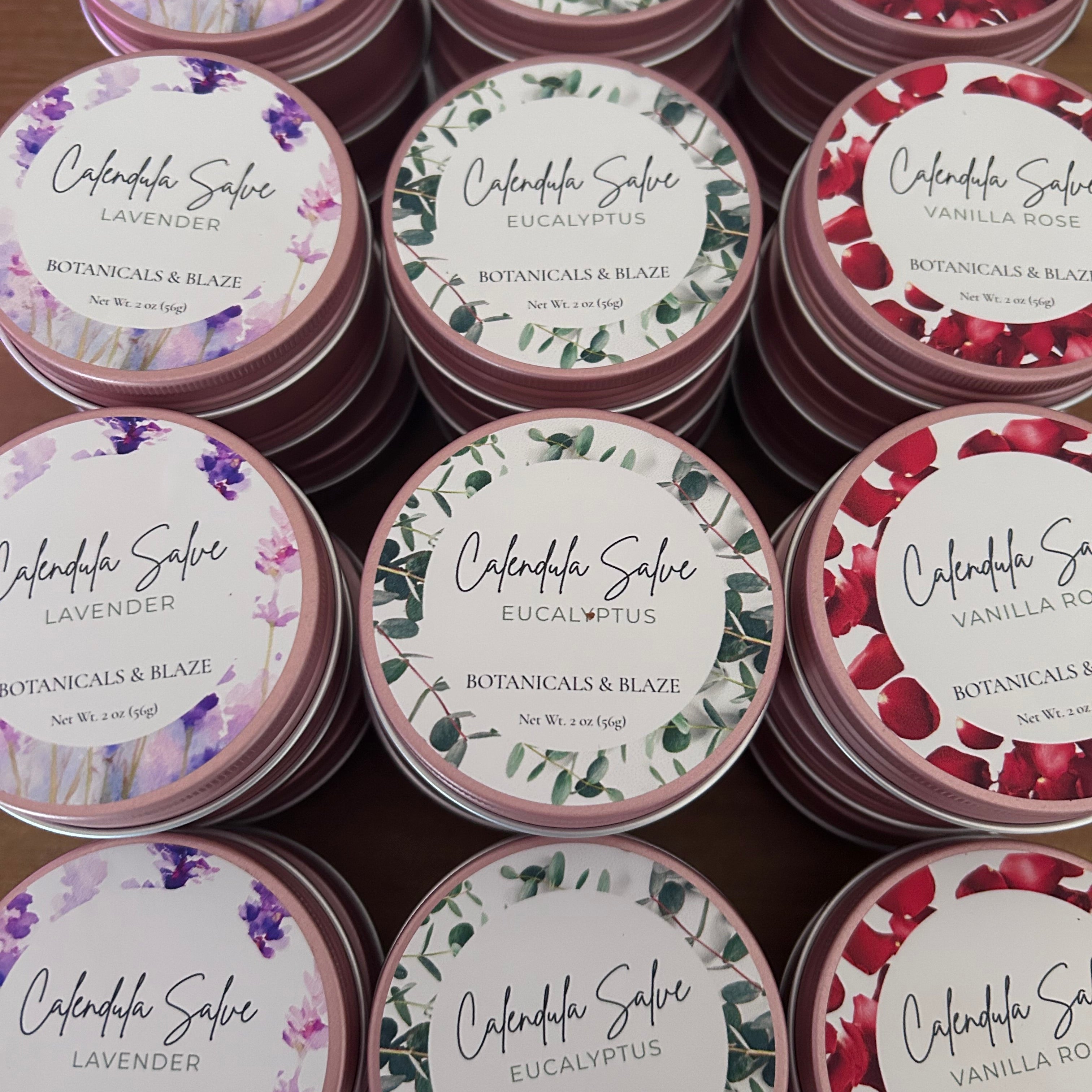 Calendula Salve – Lavender, Eucalyptus, Vanilla Rose