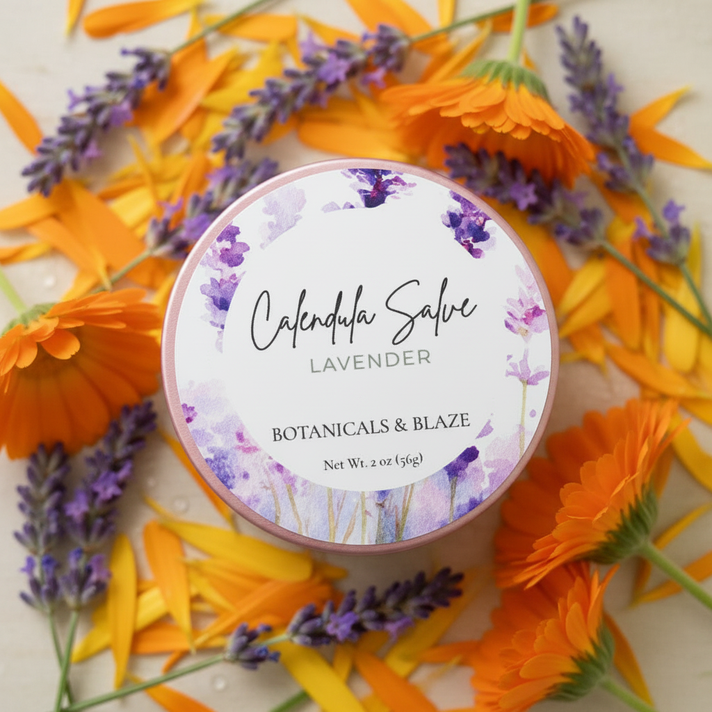 Calendula Salve – Lavender, Eucalyptus, Vanilla Rose